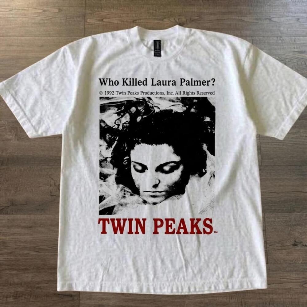 Twin Peaks Who Killed Laura Palmer Graphic Vintage Retro White T-Shirt